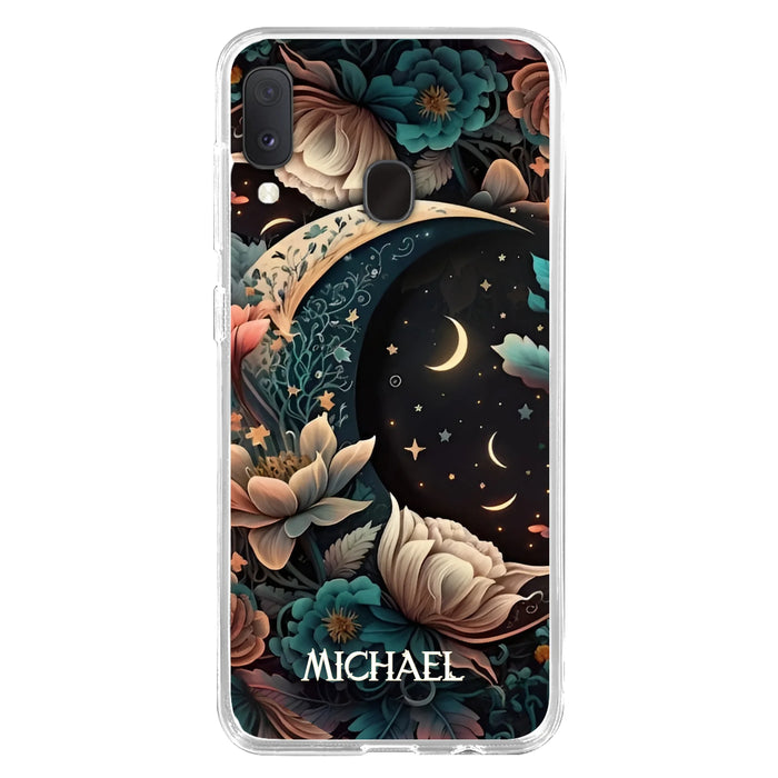 Custom Personalized Cottagecore Floral Sun Moon Stars Phone Case -  Case For iPhone/Samsung