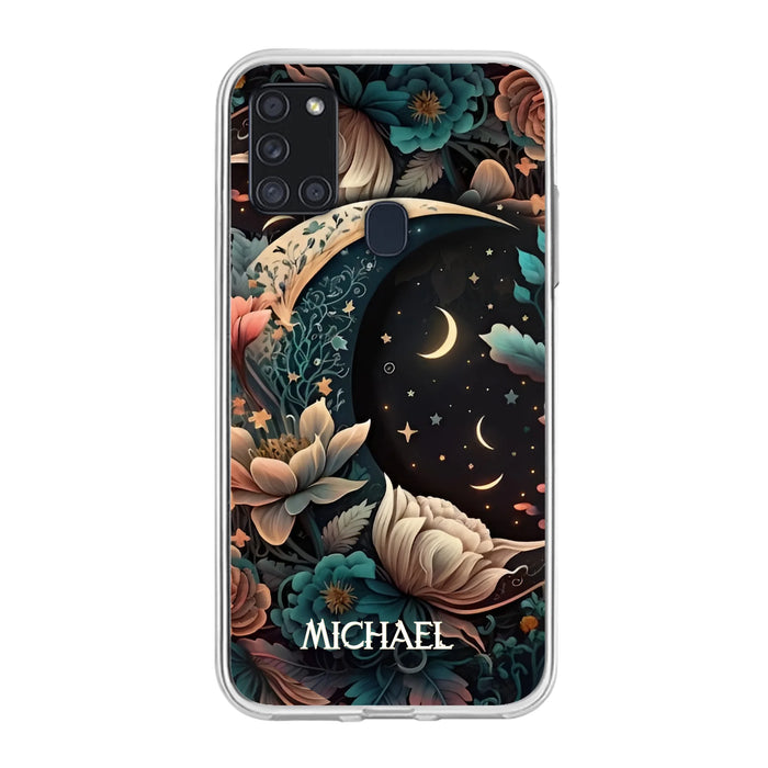 Custom Personalized Cottagecore Floral Sun Moon Stars Phone Case -  Case For iPhone/Samsung