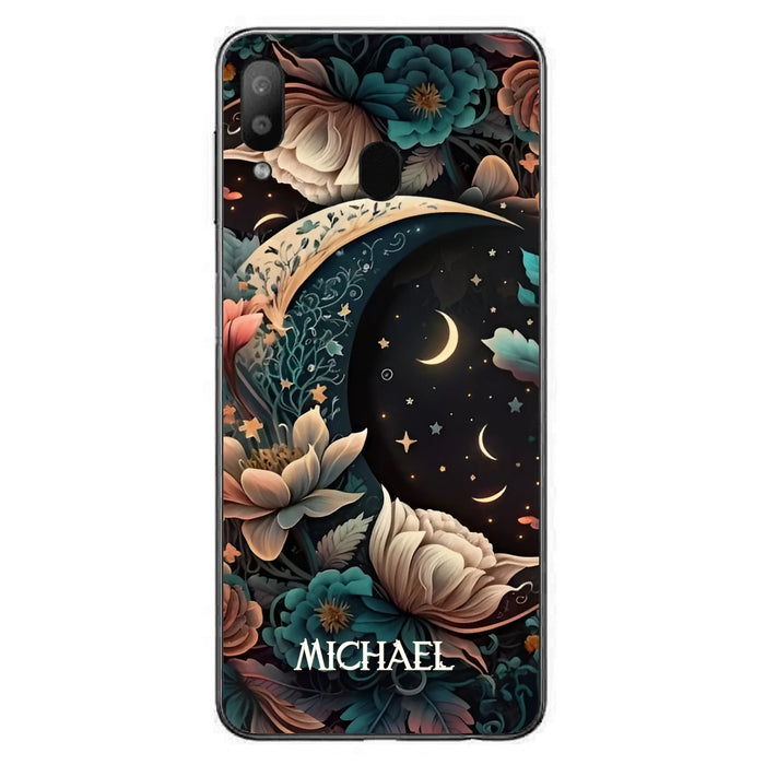 Custom Personalized Cottagecore Floral Sun Moon Stars Phone Case -  Case For iPhone/Samsung
