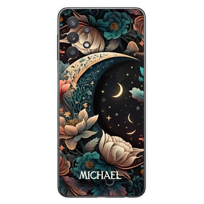 Custom Personalized Cottagecore Floral Sun Moon Stars Phone Case -  Case For iPhone/Samsung