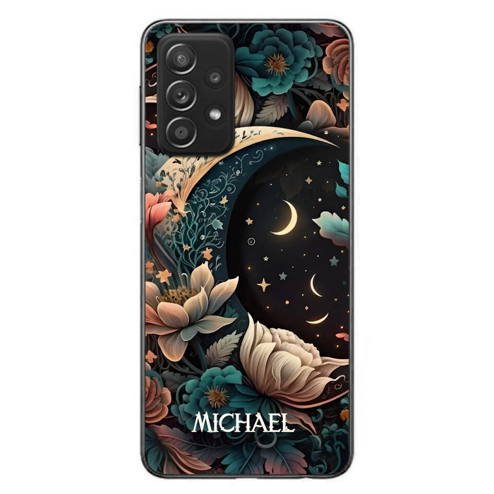 Custom Personalized Cottagecore Floral Sun Moon Stars Phone Case -  Case For iPhone/Samsung