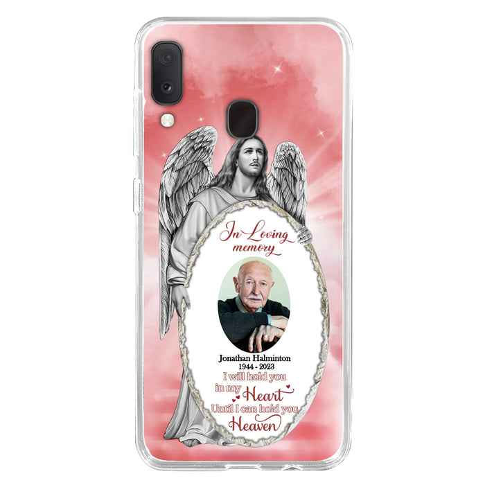 Custom Personalized Jesus Christ Memorial Photo Phone Case - Memorial Gift Idea For Family Member - I Will Hold You in My Heart Until I Can Hold You in Heaven - Case For iPhone/Samsung