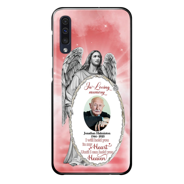 Custom Personalized Jesus Christ Memorial Photo Phone Case - Memorial Gift Idea For Family Member - I Will Hold You in My Heart Until I Can Hold You in Heaven - Case For iPhone/Samsung
