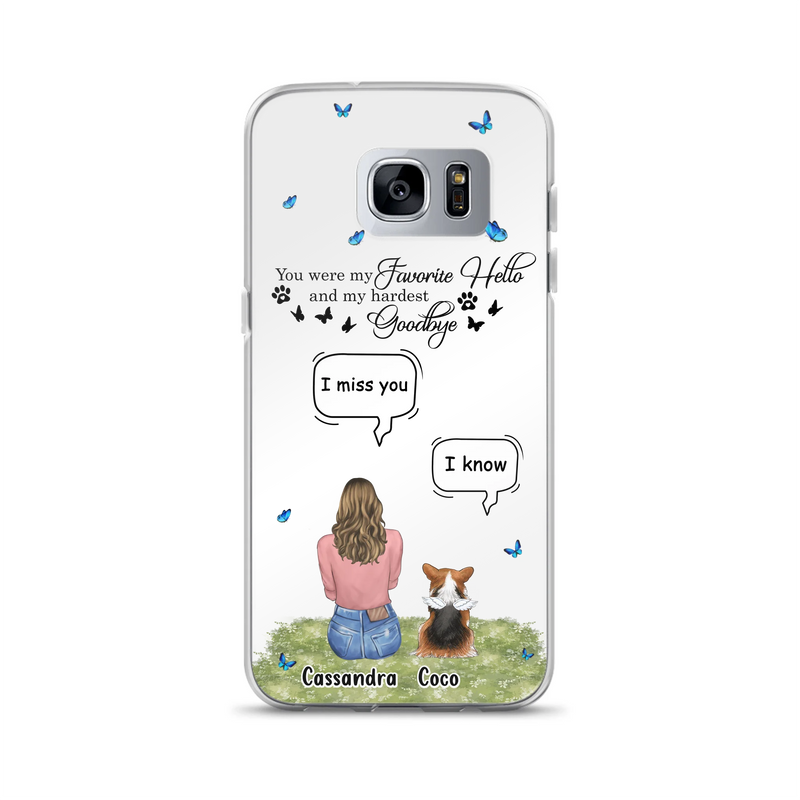 Personalized Pet Phone Case - Upto 4 Pets - Mother's Day Gift Idea For Couple/Dog/Cat Lover - You Were My Favorite Hello - Case For iPhone/Samsung