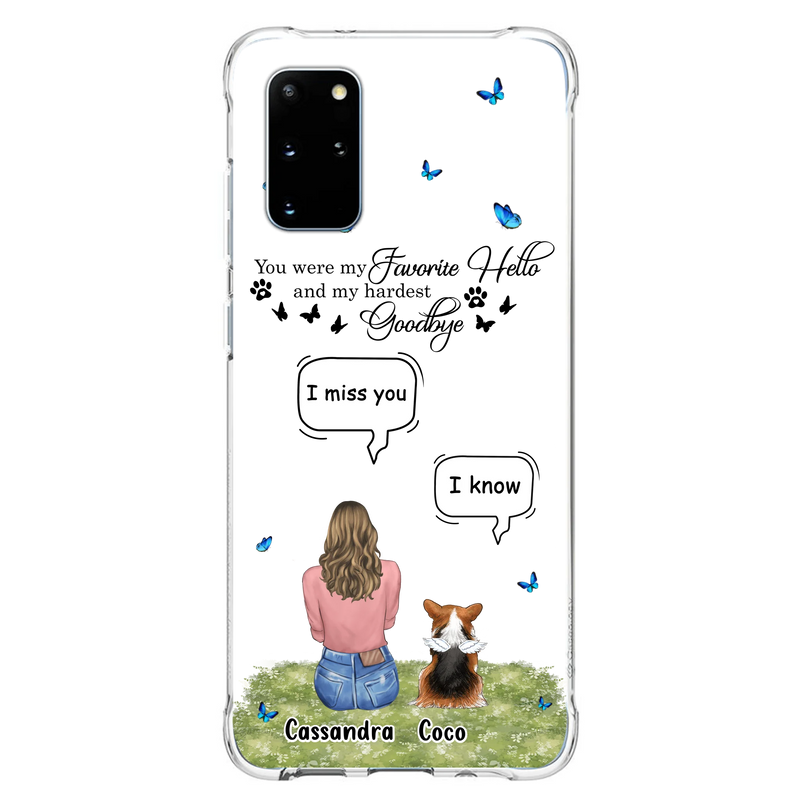 Personalized Pet Phone Case - Upto 4 Pets - Mother's Day Gift Idea For Couple/Dog/Cat Lover - You Were My Favorite Hello - Case For iPhone/Samsung
