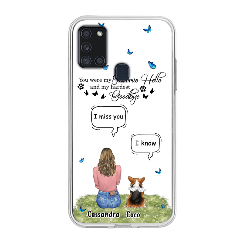 Personalized Pet Phone Case - Upto 4 Pets - Mother's Day Gift Idea For Couple/Dog/Cat Lover - You Were My Favorite Hello - Case For iPhone/Samsung
