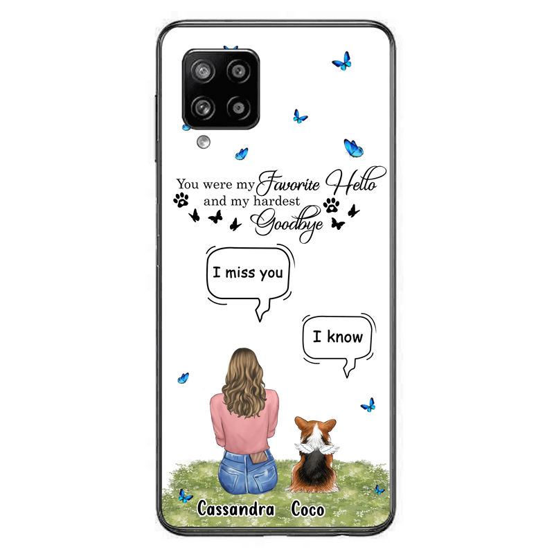 Personalized Pet Phone Case - Upto 4 Pets - Mother's Day Gift Idea For Couple/Dog/Cat Lover - You Were My Favorite Hello - Case For iPhone/Samsung