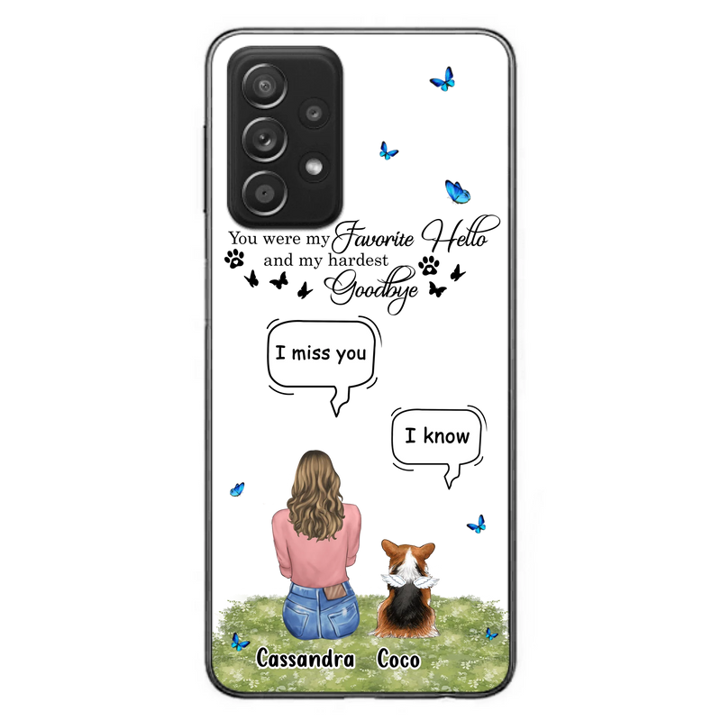 Personalized Pet Phone Case - Upto 4 Pets - Mother's Day Gift Idea For Couple/Dog/Cat Lover - You Were My Favorite Hello - Case For iPhone/Samsung