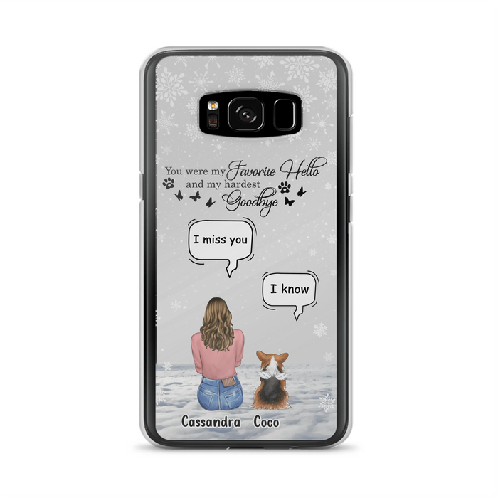 Personalized Pet Phone Case - Upto 4 Pets - Gift Idea For Couple/Dog/Cat Lover - You Were My Favorite Hello And My Hardest Goodbye - Case For iPhone/Samsung
