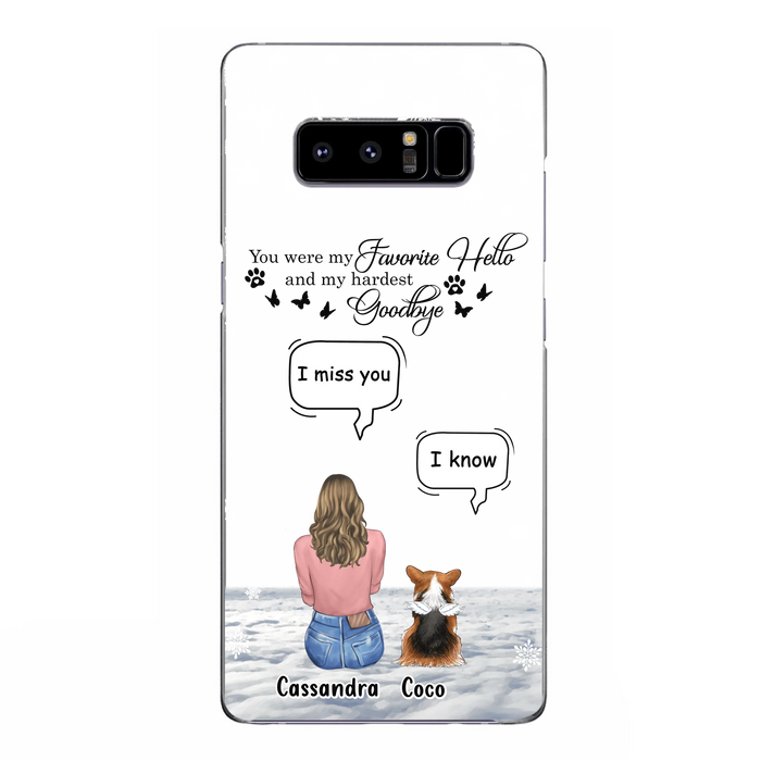 Personalized Pet Phone Case - Upto 4 Pets - Gift Idea For Couple/Dog/Cat Lover - You Were My Favorite Hello And My Hardest Goodbye - Case For iPhone/Samsung