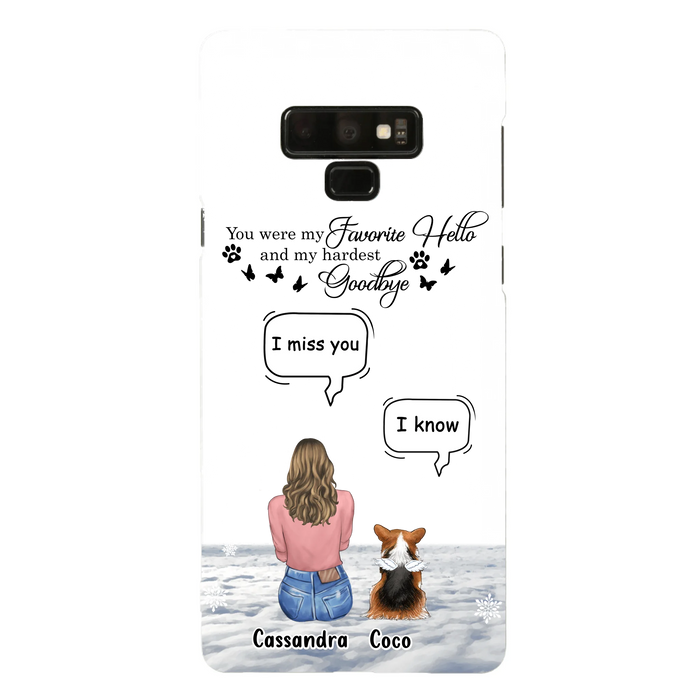 Personalized Pet Phone Case - Upto 4 Pets - Gift Idea For Couple/Dog/Cat Lover - You Were My Favorite Hello And My Hardest Goodbye - Case For iPhone/Samsung
