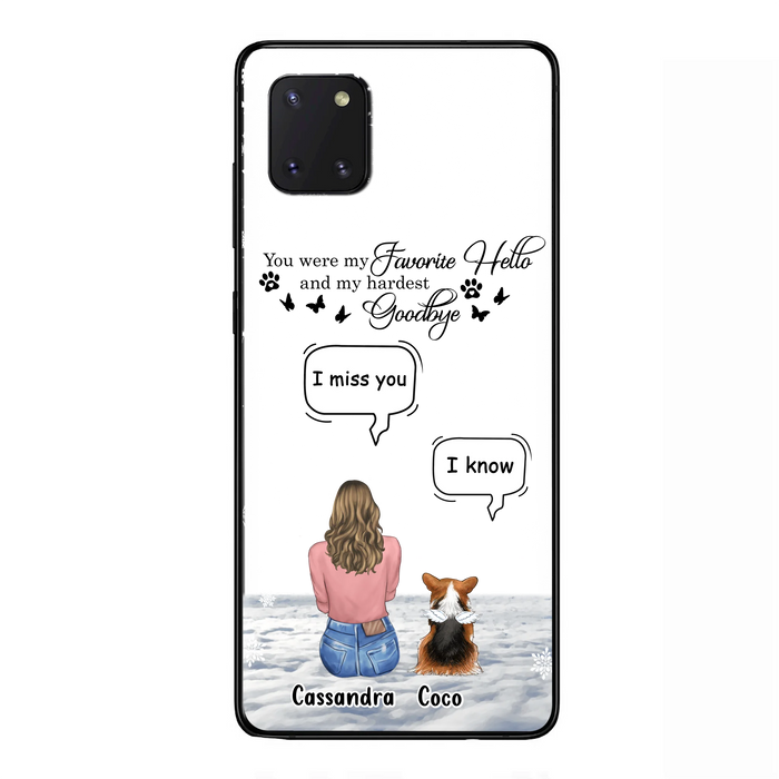 Personalized Pet Phone Case - Upto 4 Pets - Gift Idea For Couple/Dog/Cat Lover - You Were My Favorite Hello And My Hardest Goodbye - Case For iPhone/Samsung