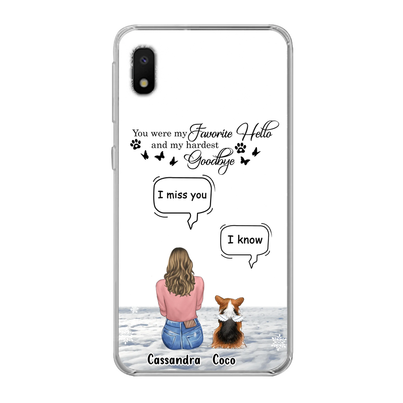Personalized Pet Phone Case - Up to 4 Pets - Gift Idea For Couple/Dog/Cat Lover - You Were My Favorite Hello And My Hardest Goodbye - Case For iPhone/Samsung