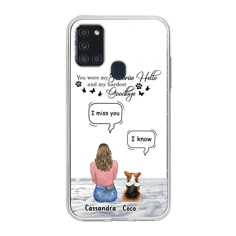 Personalized Pet Phone Case - Up to 4 Pets - Gift Idea For Couple/Dog/Cat Lover - You Were My Favorite Hello And My Hardest Goodbye - Case For iPhone/Samsung