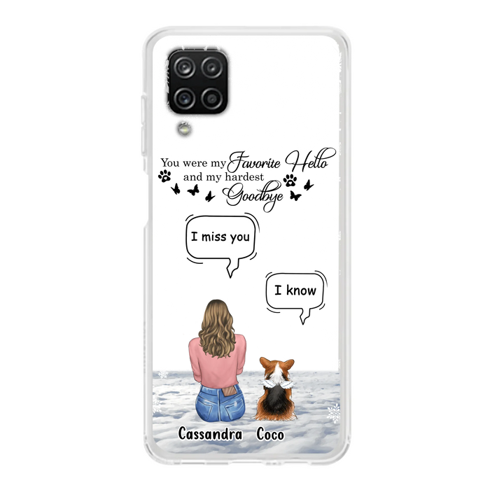 Personalized Pet Phone Case - Upto 4 Pets - Gift Idea For Couple/Dog/Cat Lover - You Were My Favorite Hello And My Hardest Goodbye - Case For iPhone/Samsung