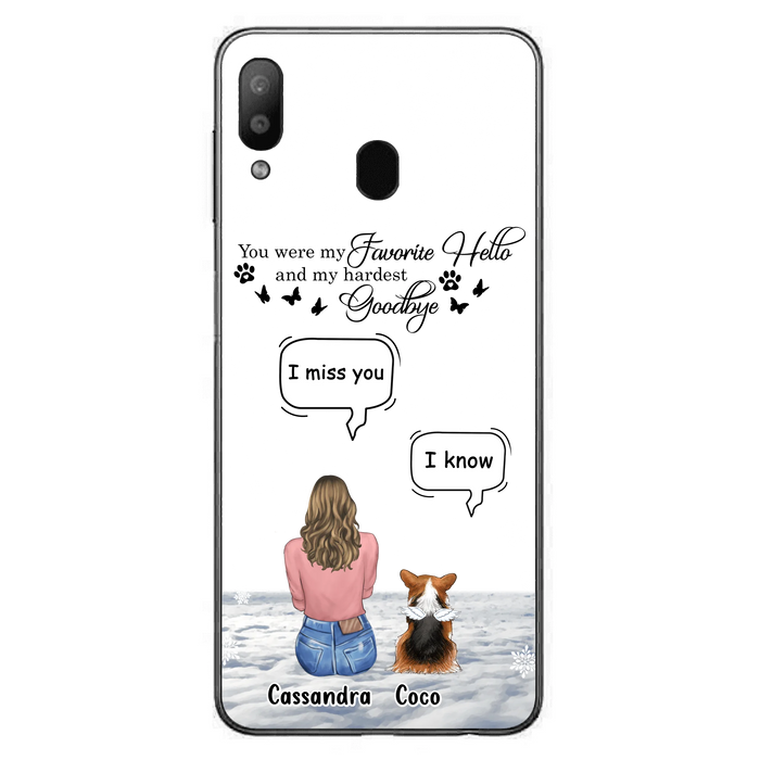 Personalized Pet Phone Case - Upto 4 Pets - Gift Idea For Couple/Dog/Cat Lover - You Were My Favorite Hello And My Hardest Goodbye - Case For iPhone/Samsung