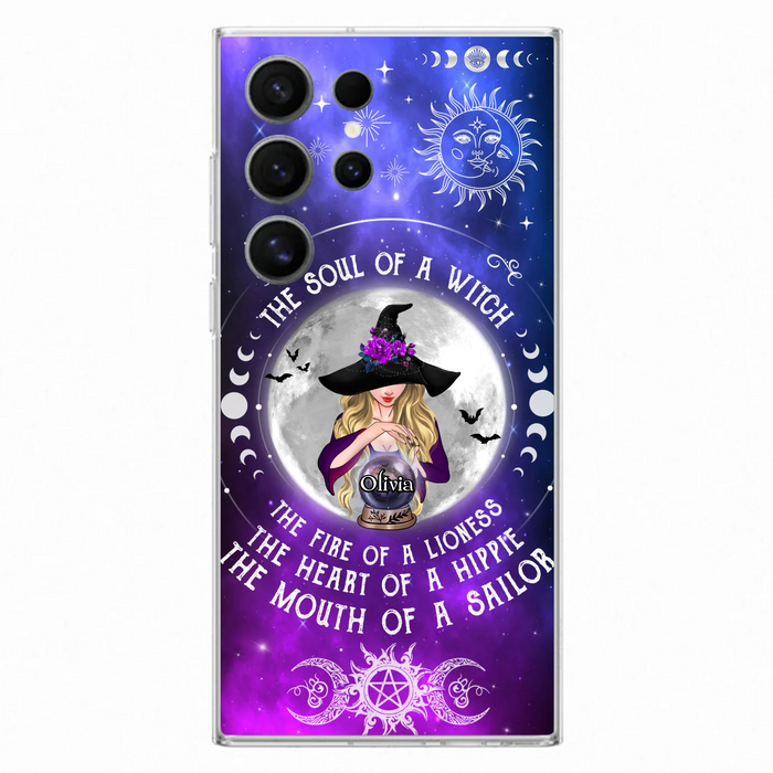 Personalized Witch Phone Case - Halloween Gift Idea For Witch Lovers - The Soul Of A Witch - Case For iPhone/Samsung