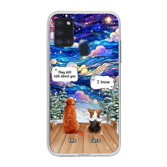 Personalized Dog Memorial Phone Case - Up to 4 Pets - Memorial Gift Idea For Dog/Cat/Rabbit Lovers - They Still Talk About You - Case For iPhone/Samsung