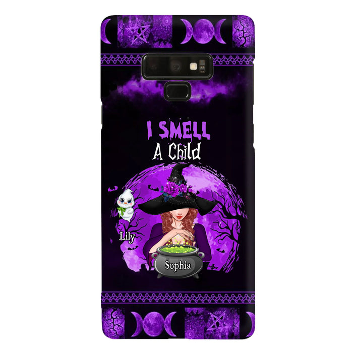 Custom Personalized Witch Phone Case - Upto 10 Children - Halloween Gift Idea for Family - I Smell Children - Case for iPhone/Samsung