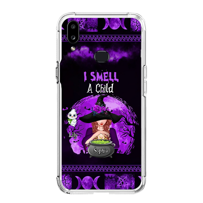 Custom Personalized Witch Phone Case - Upto 10 Children - Halloween Gift Idea for Family - I Smell Children - Case for iPhone/Samsung