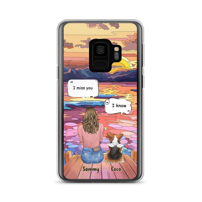Personalized Memorial Pet Phone Case - Up to 3 Pets - Memorial Gift Idea For Dog/Cat/Rabbits Owners - Case for iPhone/Samsung  - I Miss You
