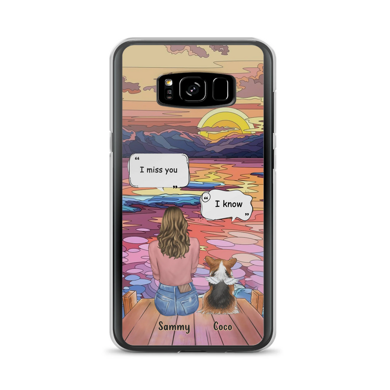 Personalized Memorial Pet Phone Case - Up to 3 Pets - Memorial Gift Idea For Dog/Cat/Rabbits Owners - Case for iPhone/Samsung  - I Miss You