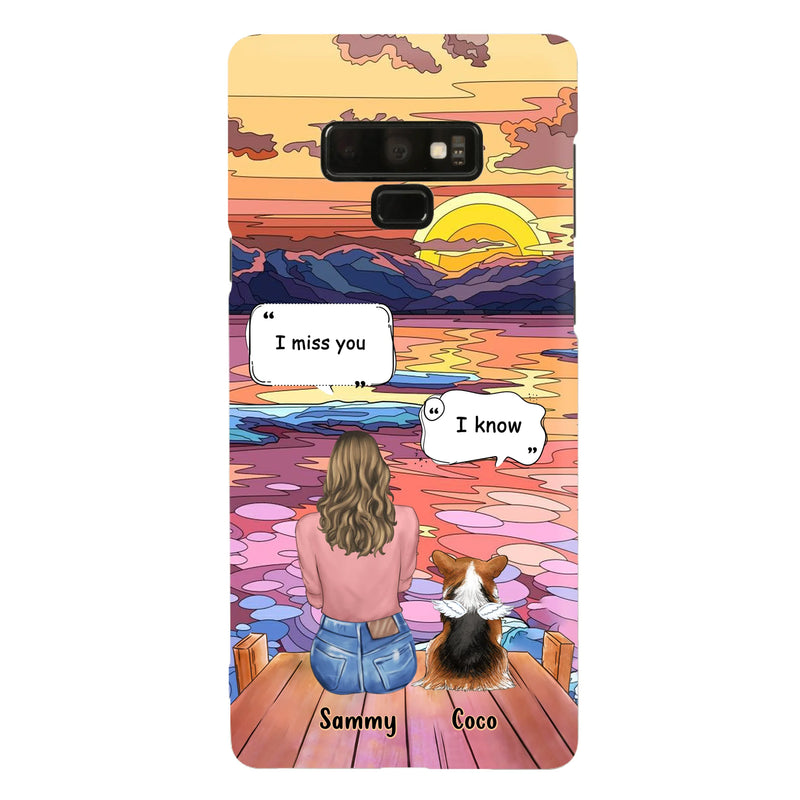 Personalized Memorial Pet Phone Case - Up to 3 Pets - Memorial Gift Idea For Dog/Cat/Rabbits Owners - Case for iPhone/Samsung  - I Miss You