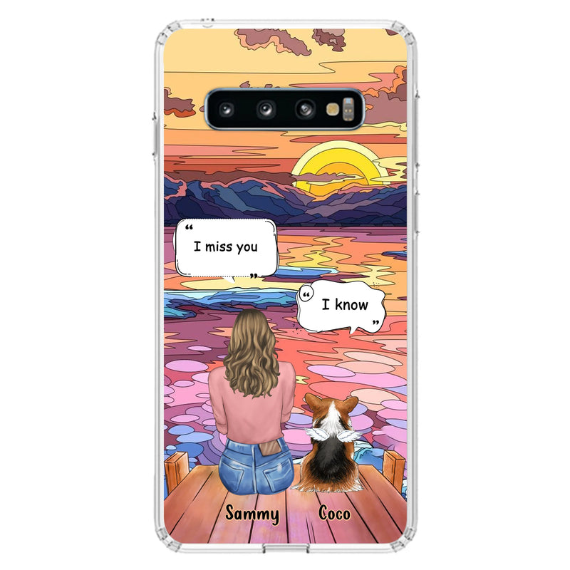 Personalized Memorial Pet Phone Case - Up to 3 Pets - Memorial Gift Idea For Dog/Cat/Rabbits Owners - Case for iPhone/Samsung  - I Miss You