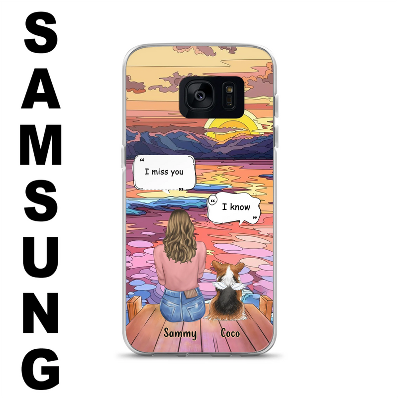 Personalized Memorial Pet Phone Case - Up to 3 Pets - Memorial Gift Idea For Dog/Cat/Rabbits Owners - Case for iPhone/Samsung  - I Miss You