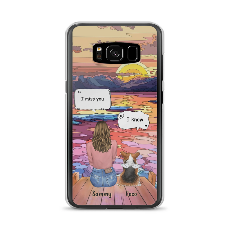 Personalized Memorial Pet Phone Case - Up to 3 Pets - Memorial Gift Idea For Dog/Cat/Rabbits Owners - Case for iPhone/Samsung  - I Miss You