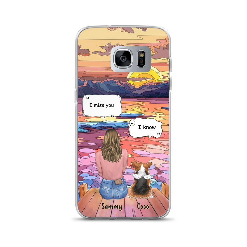 Personalized Memorial Pet Phone Case - Up to 3 Pets - Memorial Gift Idea For Dog/Cat/Rabbits Owners - Case for iPhone/Samsung  - I Miss You