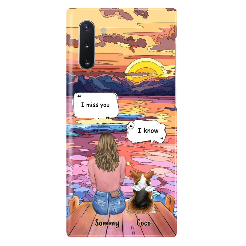 Personalized Memorial Pet Phone Case - Up to 3 Pets - Memorial Gift Idea For Dog/Cat/Rabbits Owners - Case for iPhone/Samsung  - I Miss You