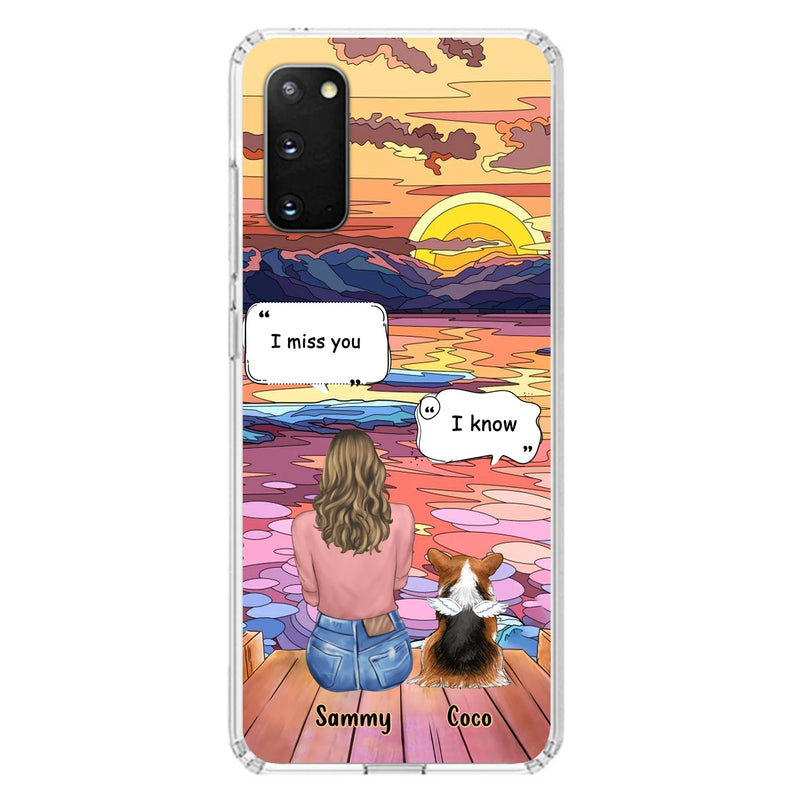 Personalized Memorial Pet Phone Case - Up to 3 Pets - Memorial Gift Idea For Dog/Cat/Rabbits Owners - Case for iPhone/Samsung  - I Miss You