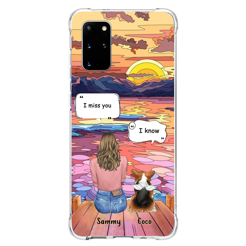 Personalized Memorial Pet Phone Case - Up to 3 Pets - Memorial Gift Idea For Dog/Cat/Rabbits Owners - Case for iPhone/Samsung  - I Miss You