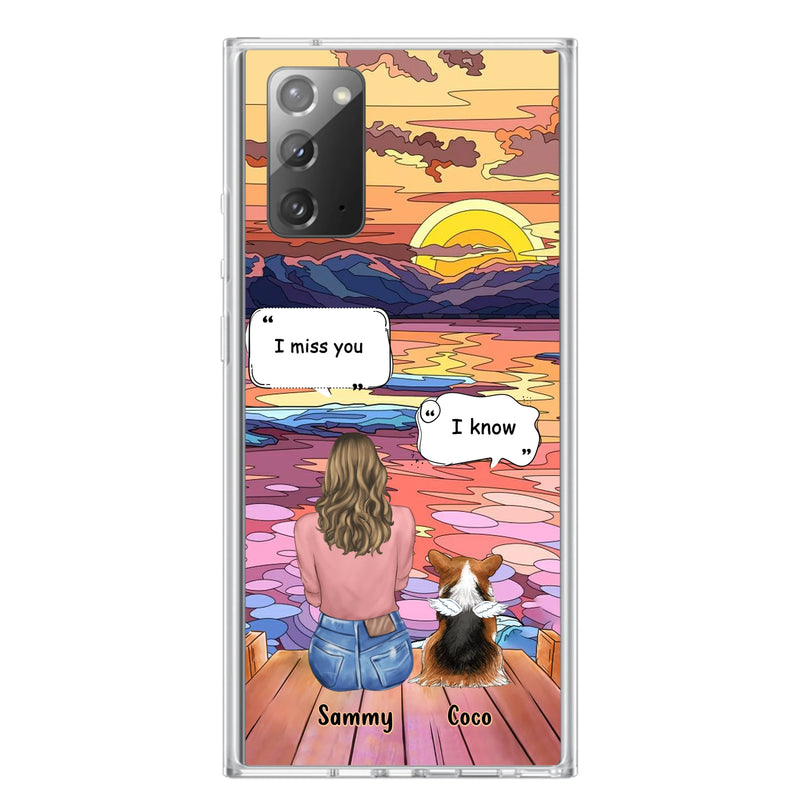 Personalized Memorial Pet Phone Case - Up to 3 Pets - Memorial Gift Idea For Dog/Cat/Rabbits Owners - Case for iPhone/Samsung  - I Miss You