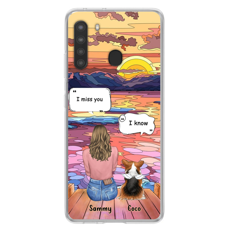 Personalized Memorial Pet Phone Case - Up to 3 Pets - Memorial Gift Idea For Dog/Cat/Rabbits Owners - Case for iPhone/Samsung  - I Miss You