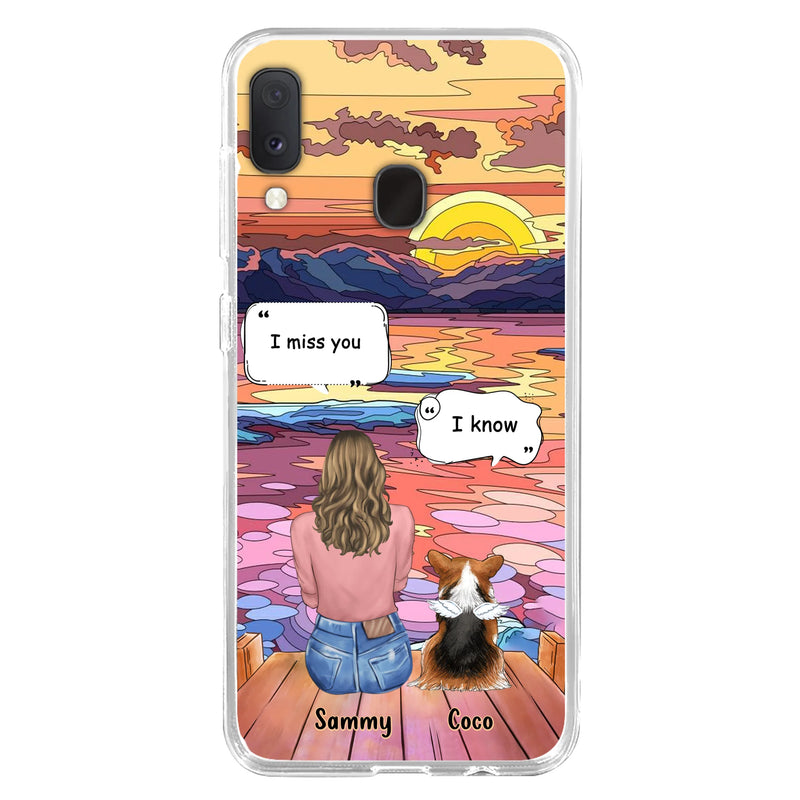 Personalized Memorial Pet Phone Case - Up to 3 Pets - Memorial Gift Idea For Dog/Cat/Rabbits Owners - Case for iPhone/Samsung  - I Miss You