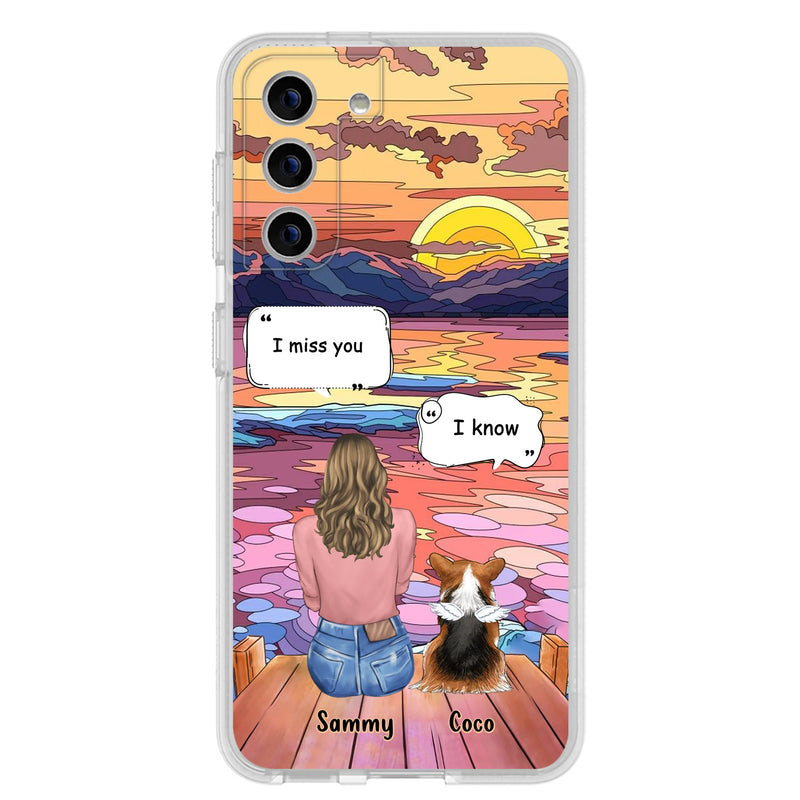 Personalized Memorial Pet Phone Case - Up to 3 Pets - Memorial Gift Idea For Dog/Cat/Rabbits Owners - Case for iPhone/Samsung  - I Miss You
