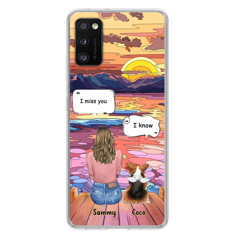 Personalized Memorial Pet Phone Case - Up to 3 Pets - Memorial Gift Idea For Dog/Cat/Rabbits Owners - Case for iPhone/Samsung  - I Miss You