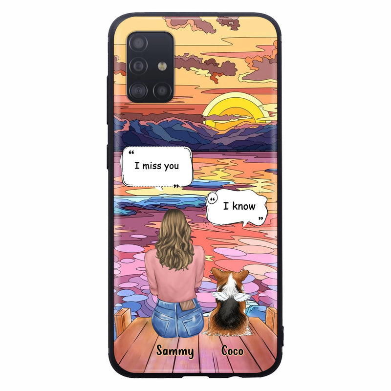 Personalized Memorial Pet Phone Case - Up to 3 Pets - Memorial Gift Idea For Dog/Cat/Rabbits Owners - Case for iPhone/Samsung  - I Miss You