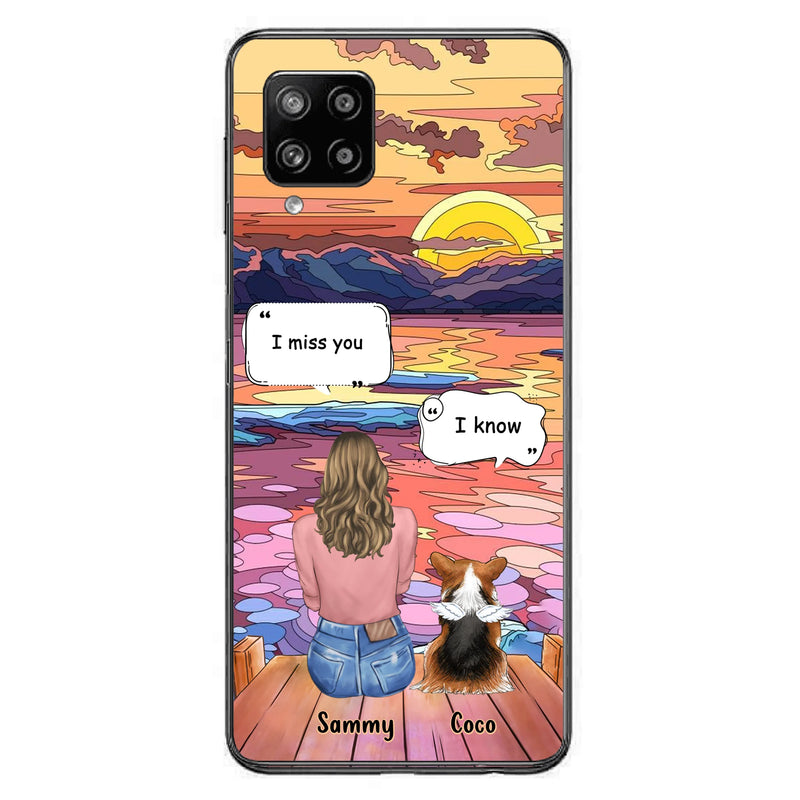 Personalized Memorial Pet Phone Case - Up to 3 Pets - Memorial Gift Idea For Dog/Cat/Rabbits Owners - Case for iPhone/Samsung  - I Miss You
