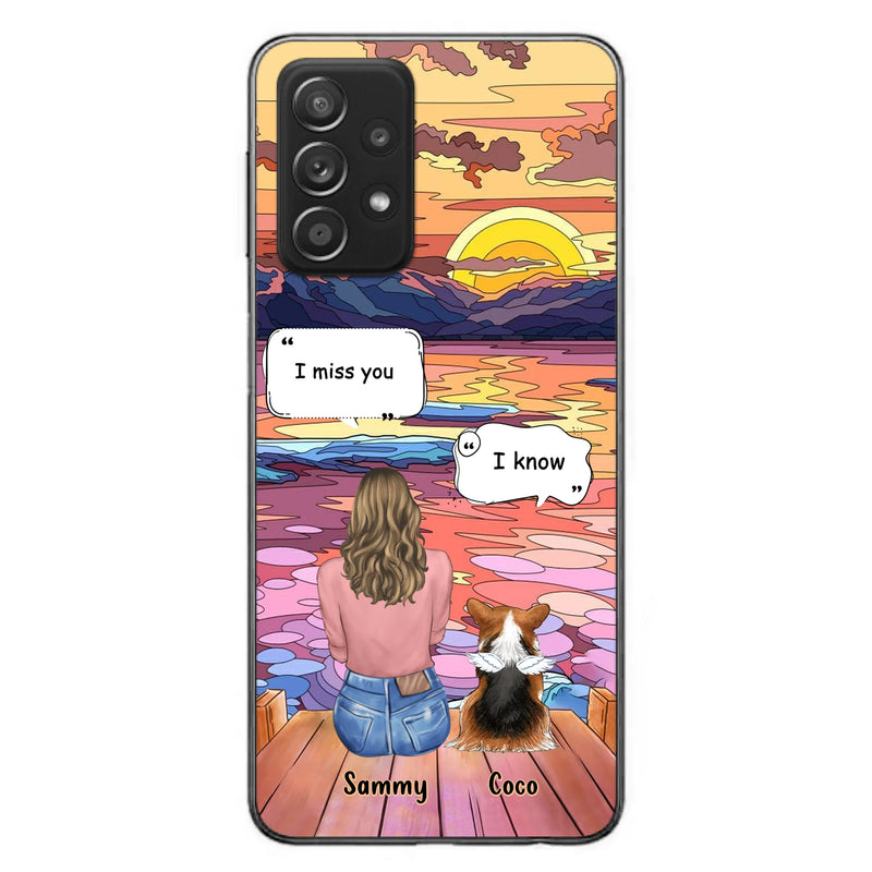 Personalized Memorial Pet Phone Case - Up to 3 Pets - Memorial Gift Idea For Dog/Cat/Rabbits Owners - Case for iPhone/Samsung  - I Miss You