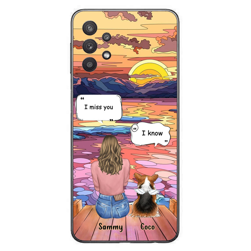 Personalized Memorial Pet Phone Case - Up to 3 Pets - Memorial Gift Idea For Dog/Cat/Rabbits Owners - Case for iPhone/Samsung  - I Miss You