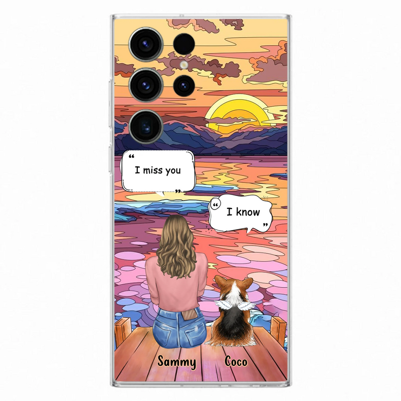 Personalized Memorial Pet Phone Case - Up to 3 Pets - Memorial Gift Idea For Dog/Cat/Rabbits Owners - Case for iPhone/Samsung  - I Miss You