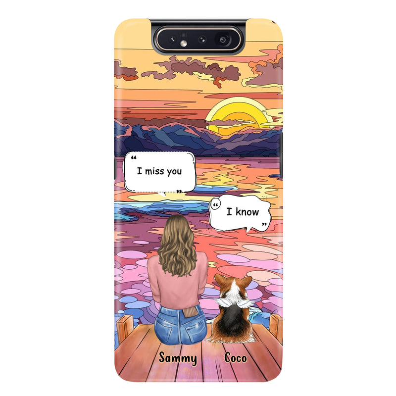 Personalized Memorial Pet Phone Case - Up to 3 Pets - Memorial Gift Idea For Dog/Cat/Rabbits Owners - Case for iPhone/Samsung  - I Miss You