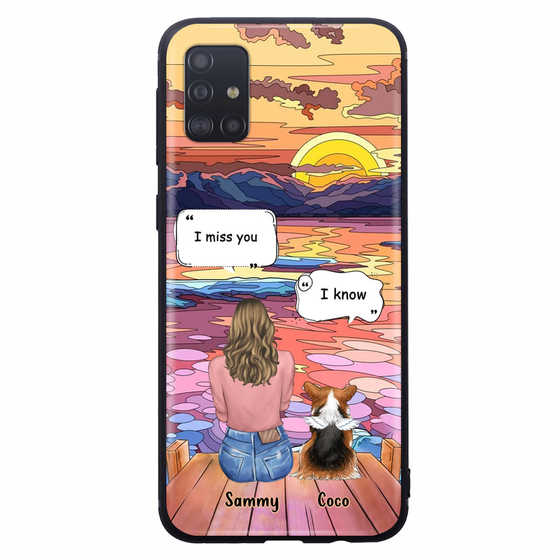 Personalized Memorial Pet Phone Case - Up to 3 Pets - Memorial Gift Idea For Dog/Cat/Rabbits Owners - Case for iPhone/Samsung  - I Miss You
