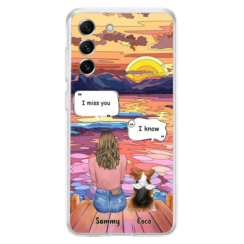 Personalized Memorial Pet Phone Case - Up to 3 Pets - Memorial Gift Idea For Dog/Cat/Rabbits Owners - Case for iPhone/Samsung  - I Miss You