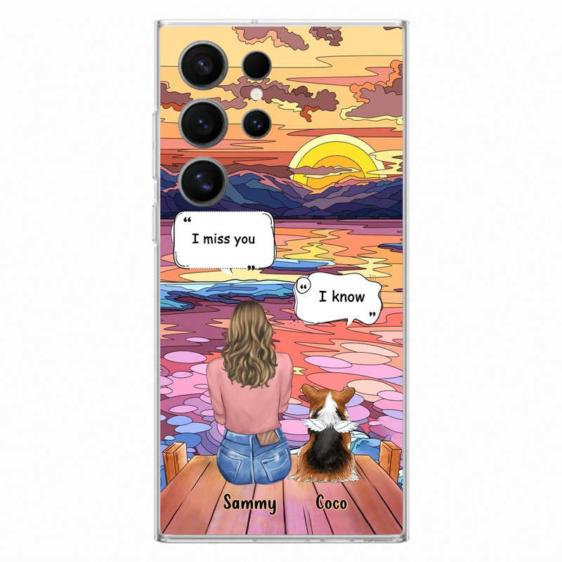 Personalized Memorial Pet Phone Case - Up to 3 Pets - Memorial Gift Idea For Dog/Cat/Rabbits Owners - Case for iPhone/Samsung  - I Miss You