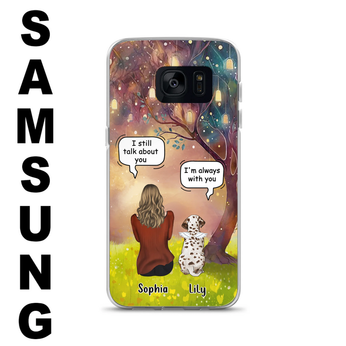 Personalized Memorial Dog Mom Phone Case - Up to 3 Dogs - Memorial Gift Idea for Dog Lovers - I'm Always With You