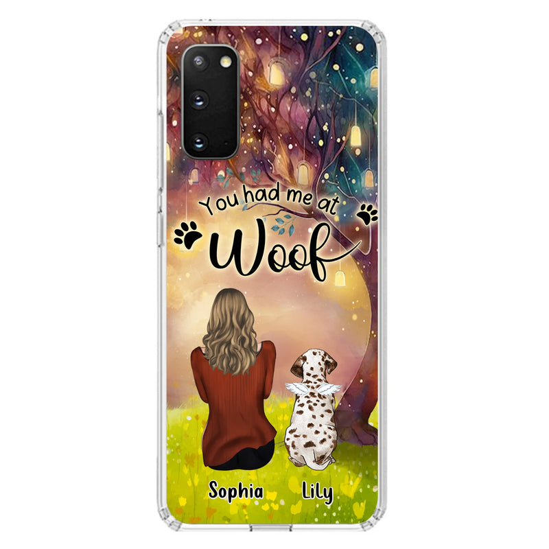 Personalized Memorial Dog Mom Phone Case - Up to 3 Dogs - Memorial Gift Idea for Dog Lovers - You Had Me At Woof